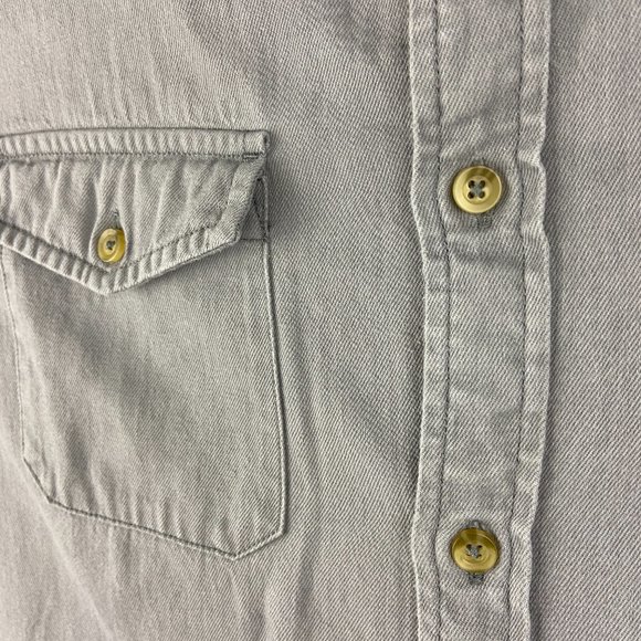 Untuckit Men's Gray Long Sleeve Button Up Shirt Slim Fit Large Lg - Picture 5 of 7